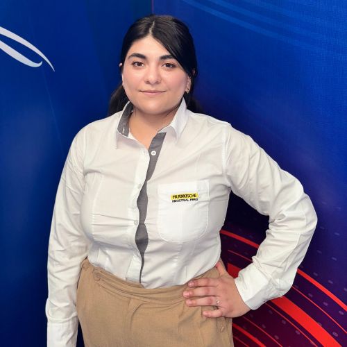 Natalia Linares, compradora de indirectos en Fränkische Industrial Pipes Mexico.