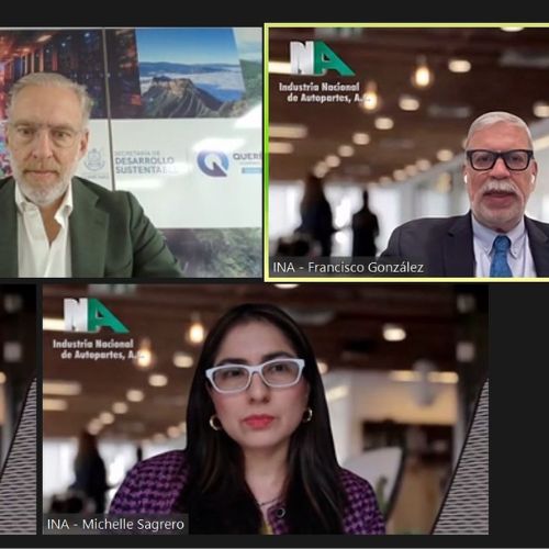 Representantes de la INA, la CAPIM y autoridades estatales presentaron la cuarta edición del International Automotive Industry Supply Summit.