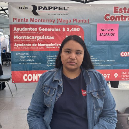 Vanessa Lázaro Rodríguez, reclutadora de Bio Pappel.