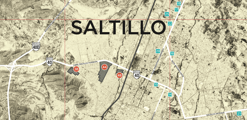 Ejemplo del plano de un mapa